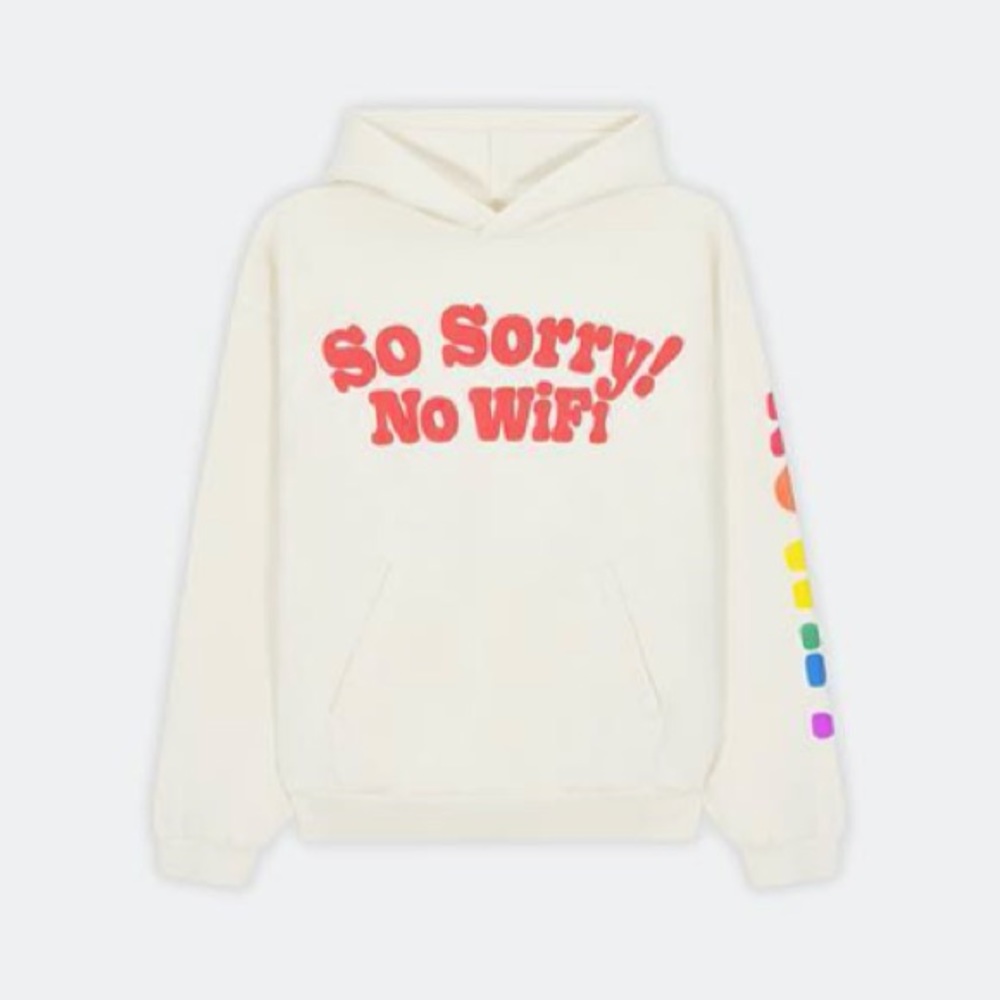 Madhappy So Sorry No Wifi Universal Hoodie White Size Small like new SOLD OUT!!!